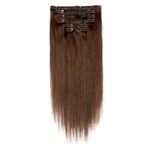 Wildest Dreams 100% Human Hair Clip-In Extensions, Half Head, 18 inch/52g - 4B Tobacco