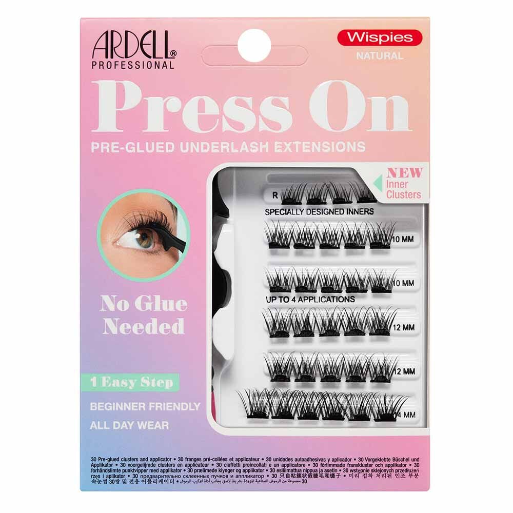 Ardell Press On Pre-Glued Underlash Extensions Wispies Natural, 30 ct