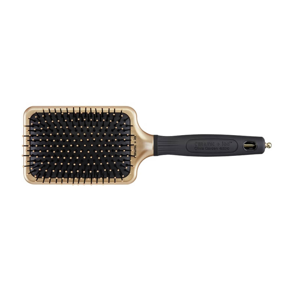 Olivia Garden Ceramic Ion Black Gold Paddle Brush Xl Pro Large Hair Brushes Salon Services