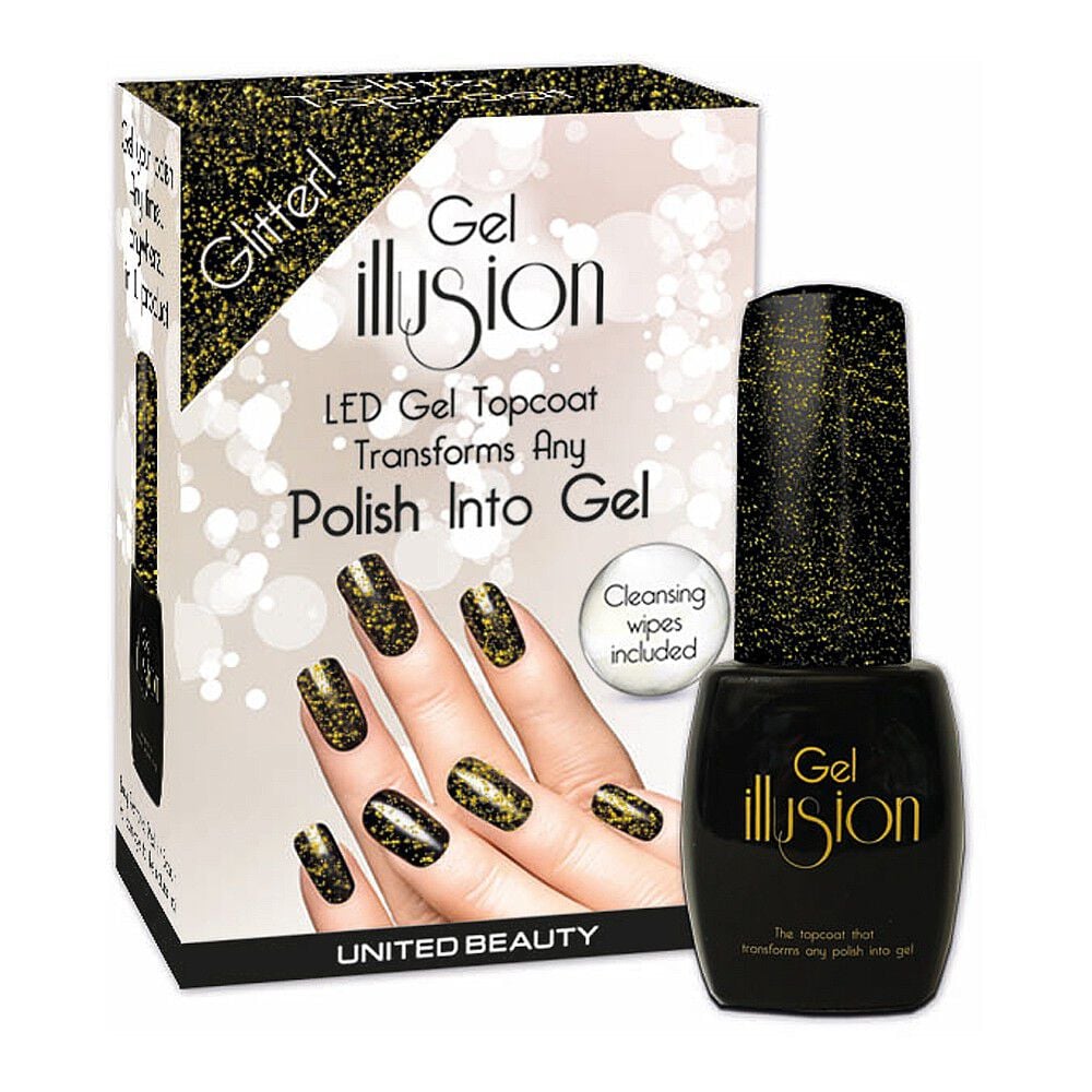 Gel Illusion Top Coat Gold 14ml