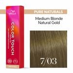 Wella Professionals Color Touch Demi-Permanent Hair Colour - 7/03 Medium Blonde Natural Gold 60ml