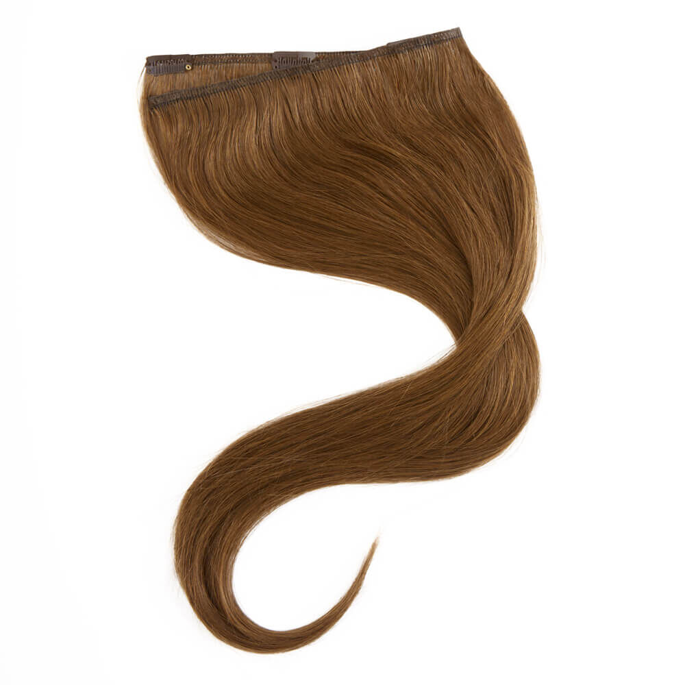 Wildest Dreams 100% Human Hair Clip-In Extensions, Single Weft, 18 inch/21g - 5B Hazel Brown