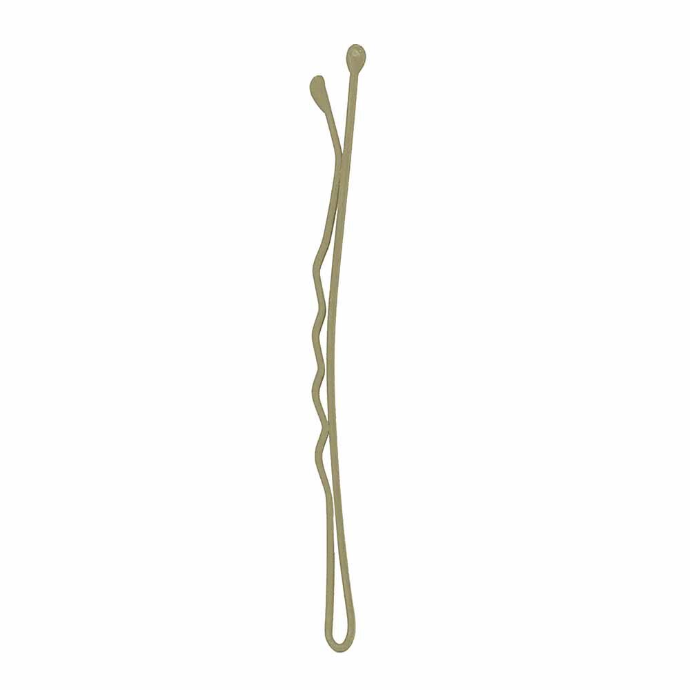  Sibel Best Grips Metal Wavy Bobby Pins 50mm, Matt Gold, Pack of 250
