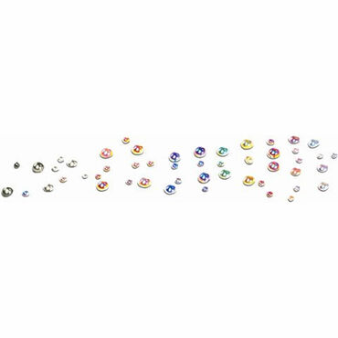 Mad Beauty Mad Beauty Mixed Colour Round Rhinestones Pack of 240