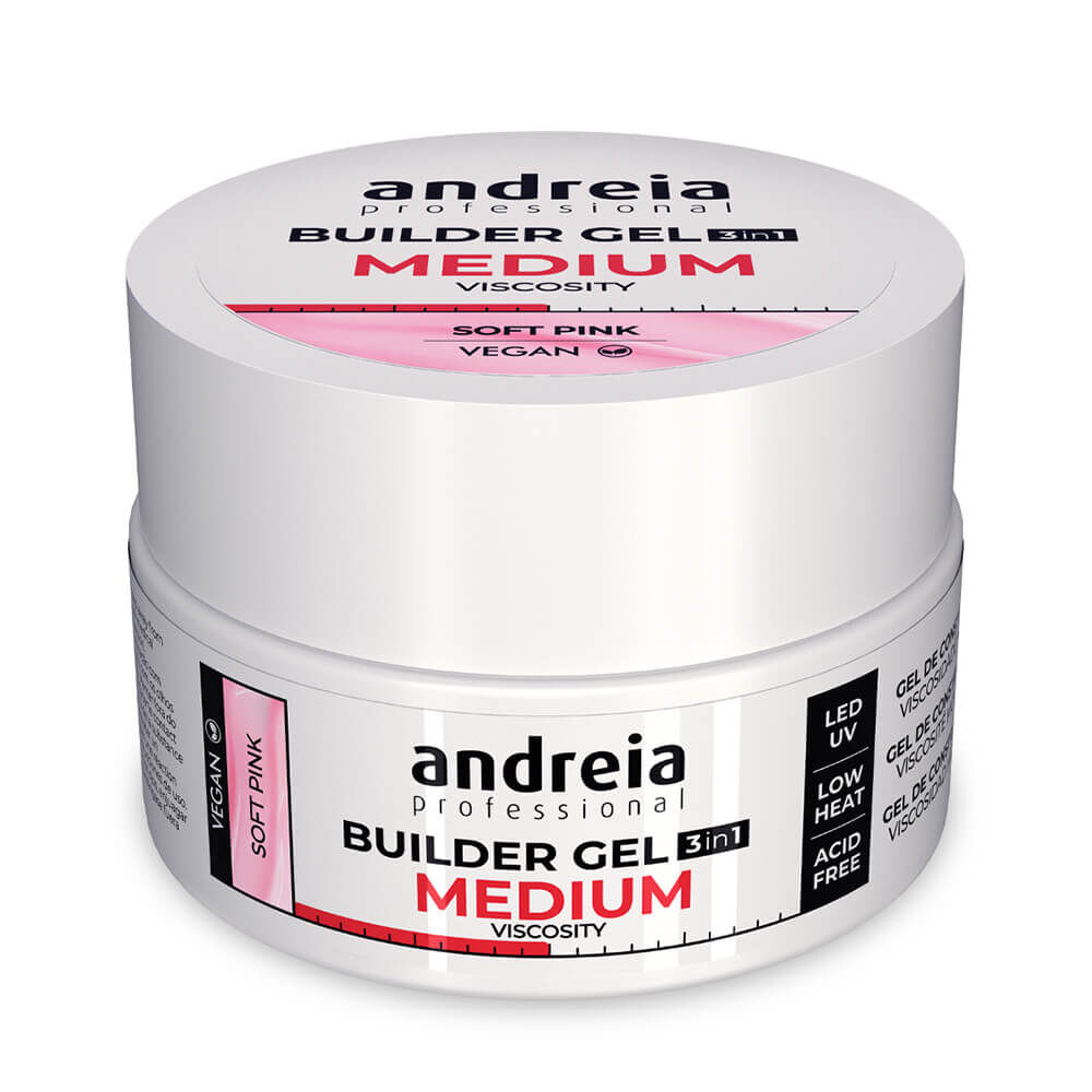 Andreia Professional Builder Gel 3 In 1 - Medium Viscosity Soft Pink 22gr