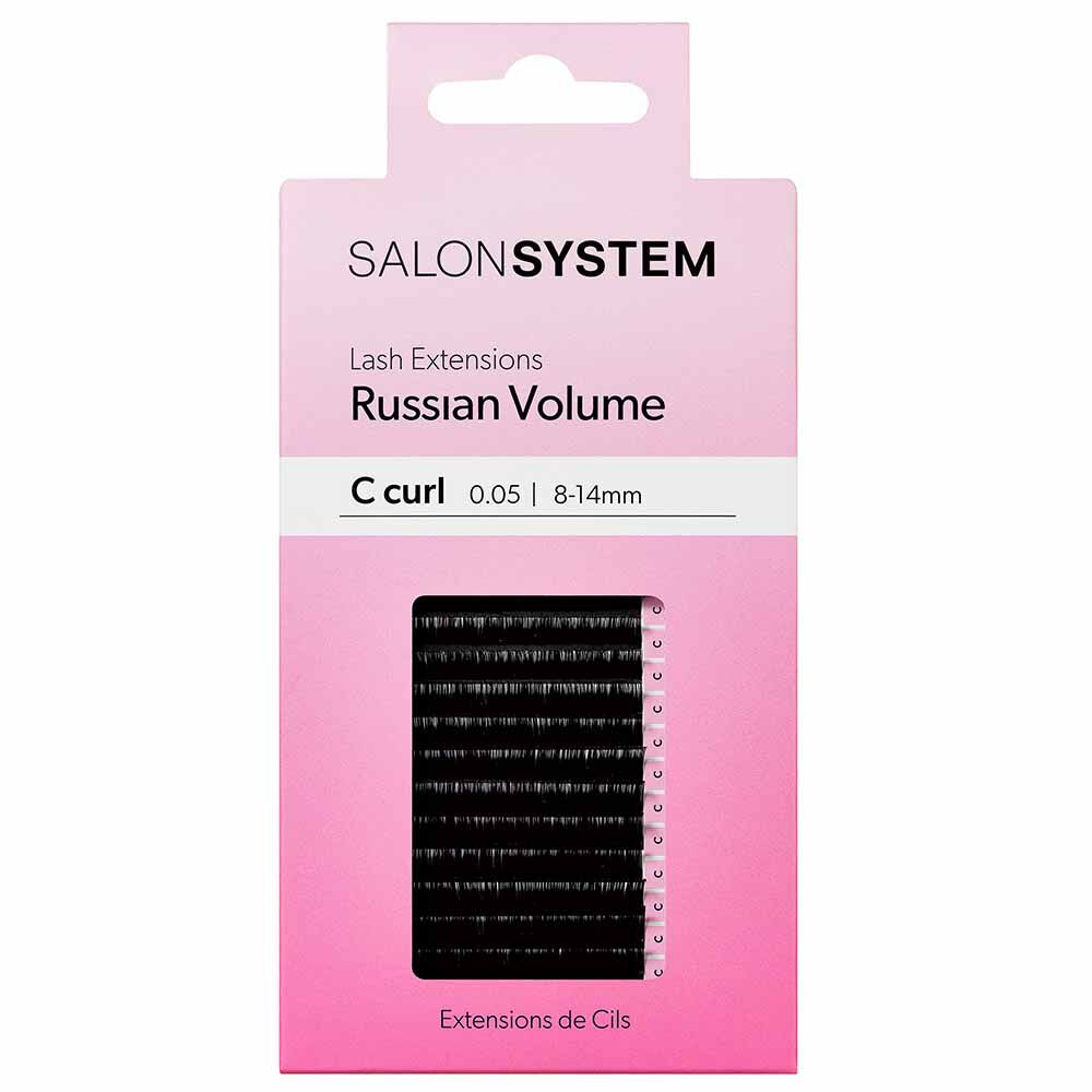 Salon System Lash Extensions Russian Volume C-Curl 0.05 8-14mm