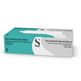 S-PRO Nitrile Gloves, Small, Pack of 100