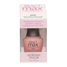 Morgan Taylor REACTmax Nail Strengthener + Extended Wear Base Coat - Satin