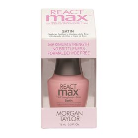 Morgan Taylor REACTmax Nail Strengthener + Extended Wear Base Coat - Satin