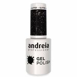 Andreia Professional Gel Polish 244 Black with Multicolored Glitter, 10.5ml