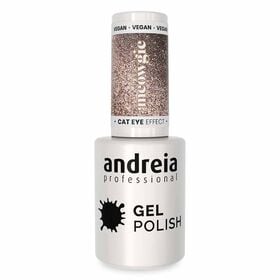 Andreia Professional Cat Eye Effect Gel Polish MC2 - Taupe Magnetic Glitter with Pink Sparkles 10.5ml