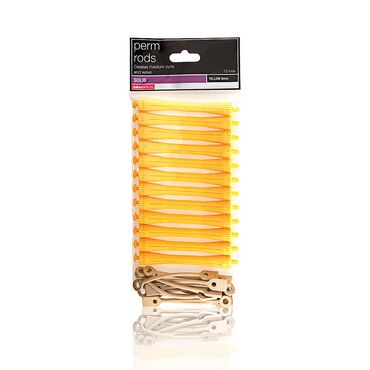 Salon Services Solid Perm Rods Yellow 8mm 12 rods