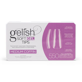 Gelish Soft Gel Tips - Medium Coffin, Pack of 550