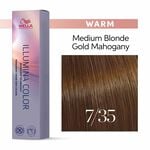 Wella Professionals Illumina Color Permanent Hair Colour - 7/35 Medium Gold Mahogany Blonde 60ml