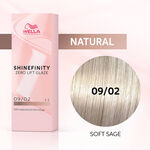 Wella Professionals Shinefinity Zero Lift Glaze - 09/02 Natural Soft Sage 60ml