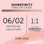 Wella Professionals Shinefinity Zero Lift Glaze - 06/02 Natural Dark Sage 60ml