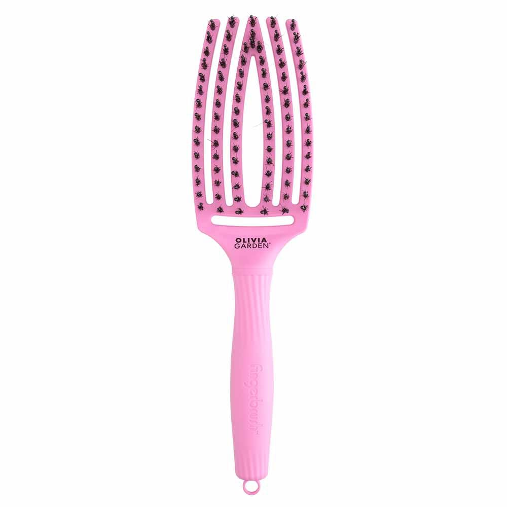 Olivia Garden Think Pink Fingerbrush Boar & Nylon - Pink Tokyo