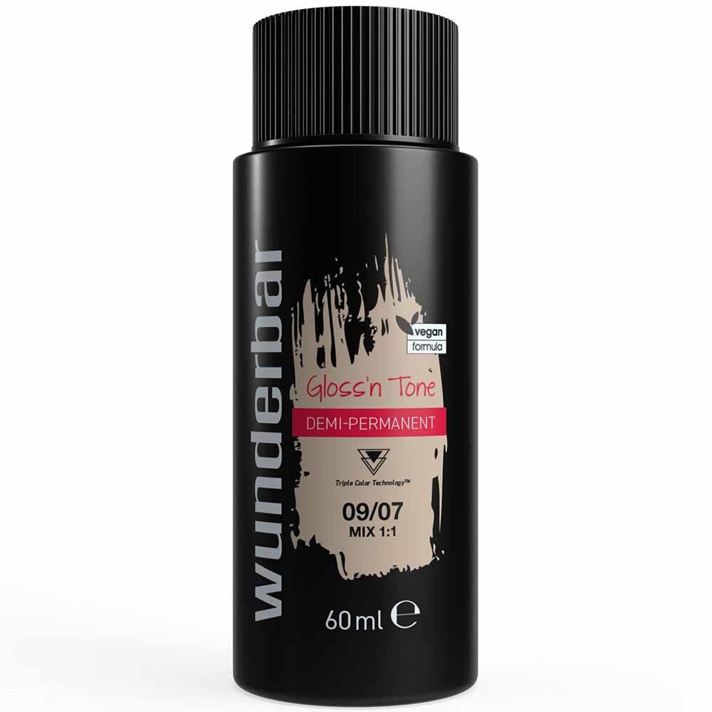 Wunderbar Gloss'n Tone Demi-Permanent Colour Liquid 09/07 Very Light Blond Natural Brown 60ml
