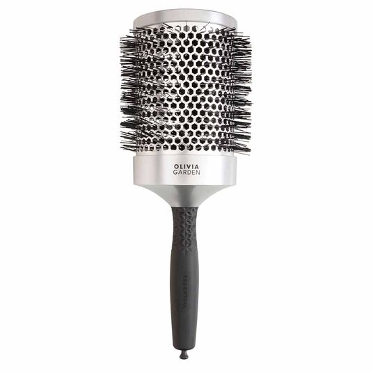 Olivia Garden Essential Blowout Classic Silver Round Hair Brush 85mm