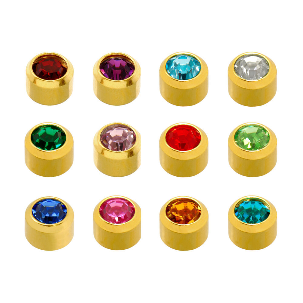 Regular Bezel Gold Assortment Ear Piercing Vajazzle Kits