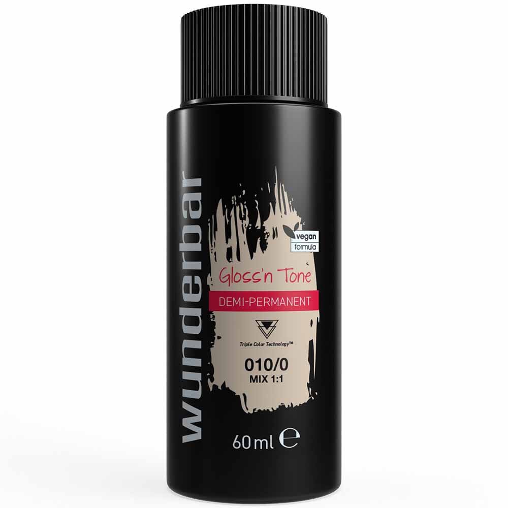 Wunderbar Gloss'n Tone Demi-Permanent Colour Liquid 010/0 Extra Light Blond 60ml