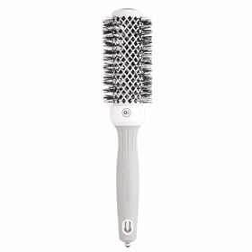 Olivia Garden Expert Blowout Round Hair Brush Shine White & Grey 35mm