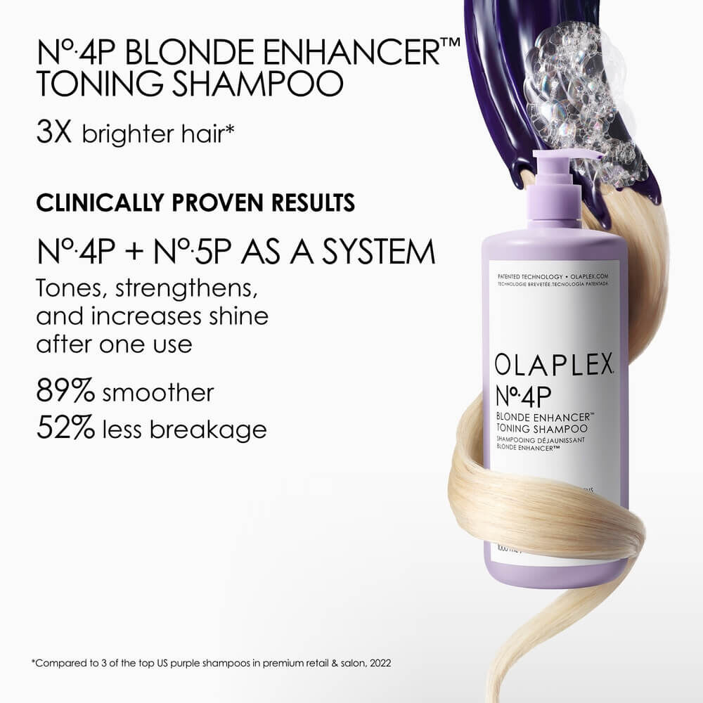 Olaplex No. 4P Blonde Enhancer Toning Shampoo 1000ml Shampoo Salon