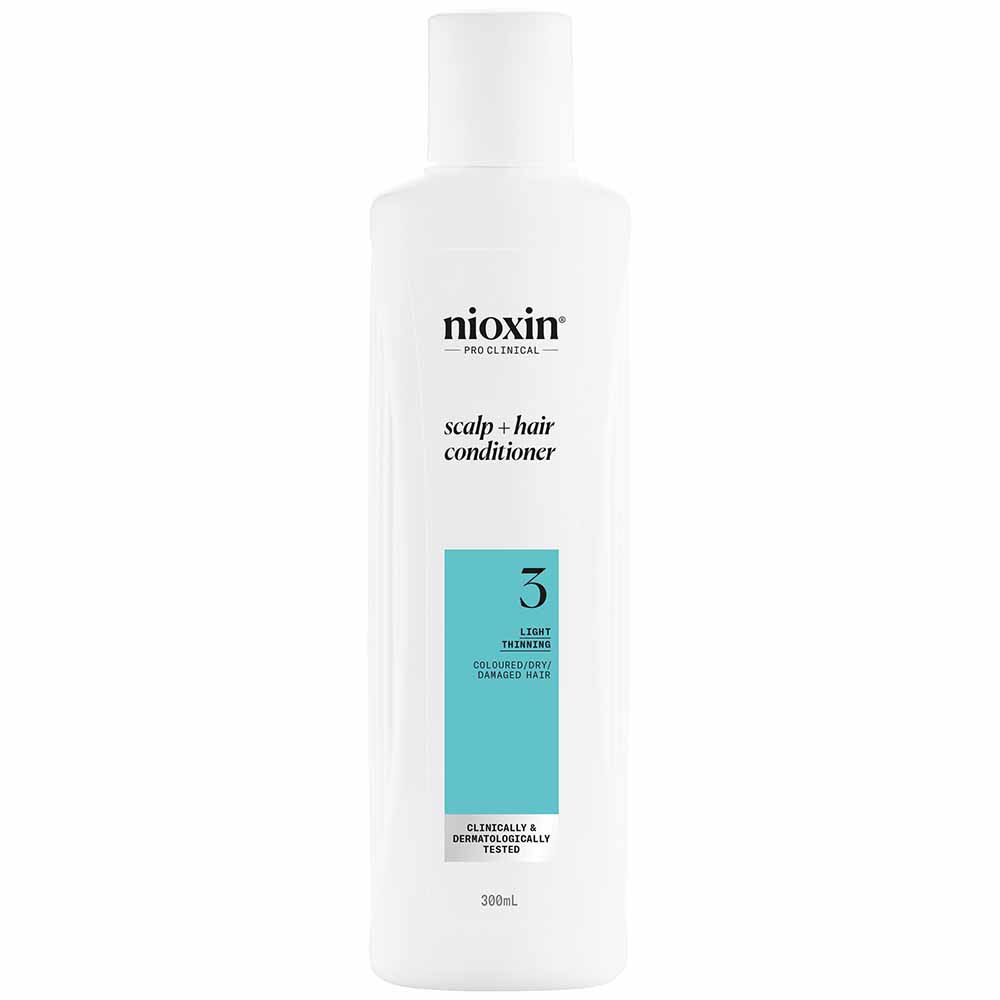 Nioxin System 3 Scalp + Hair Thickening Conditioner for Coloured, Dry and Damaged Hair with Light Thinning 300ml
