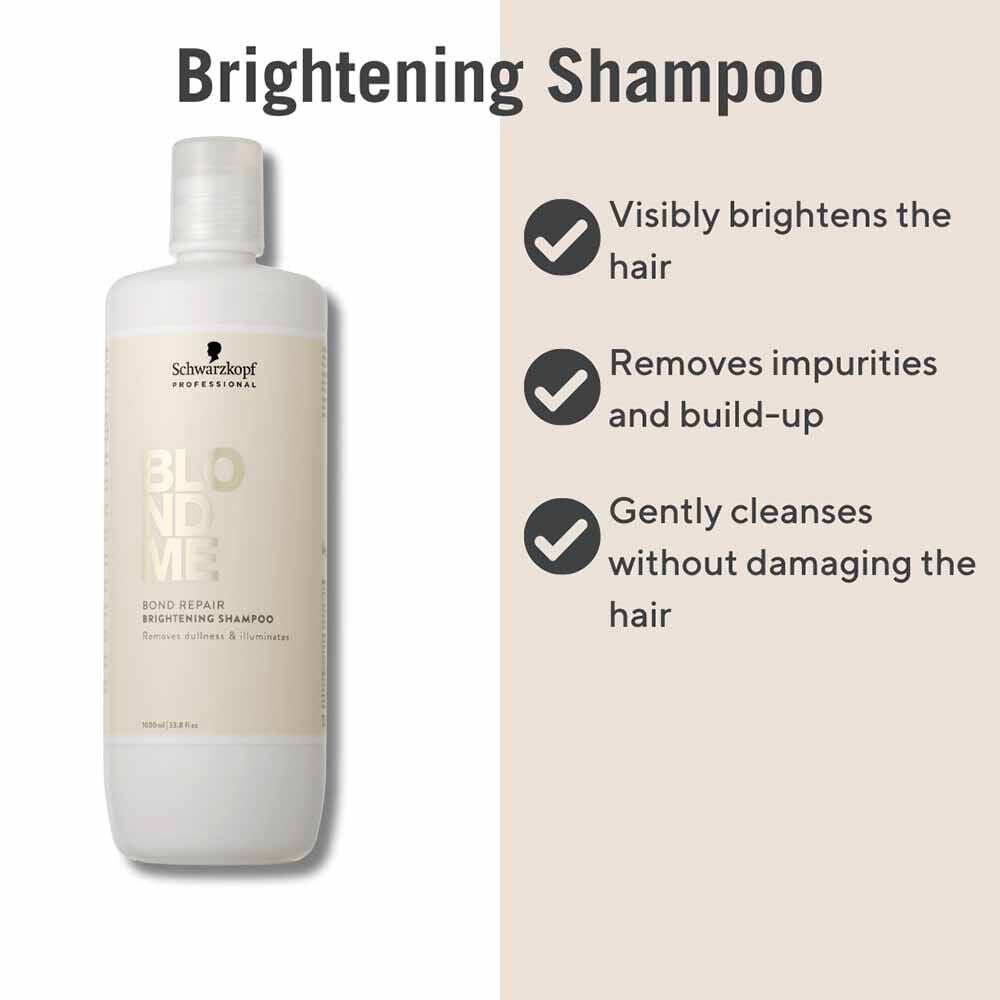 Schwarzkopf Professional BlondMe Bond Repair Brightening Shampoo 1000ml Schwarzkopf Professional BlondMe Bond Repair Brightening Shampoo 1000ml
