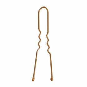 Sibel Micro Metal Wavy Bobby Pins 35mm, Brown, Pack of 50