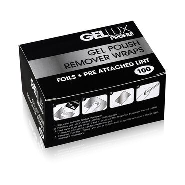 Gellux Gel Polish Remover Wraps Pack of 100
