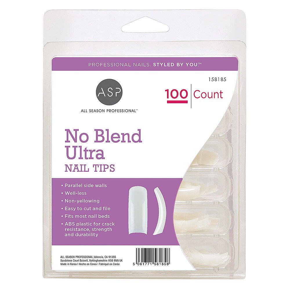 ASP No Blend Ultra Nail Tips Pack of 100 | Nail Tips, Forms & Glue | Salon  Services
