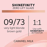Wella Professionals Shinefinity Zero Lift Glaze - 09/73 Warm Caramel Milk 60ml
