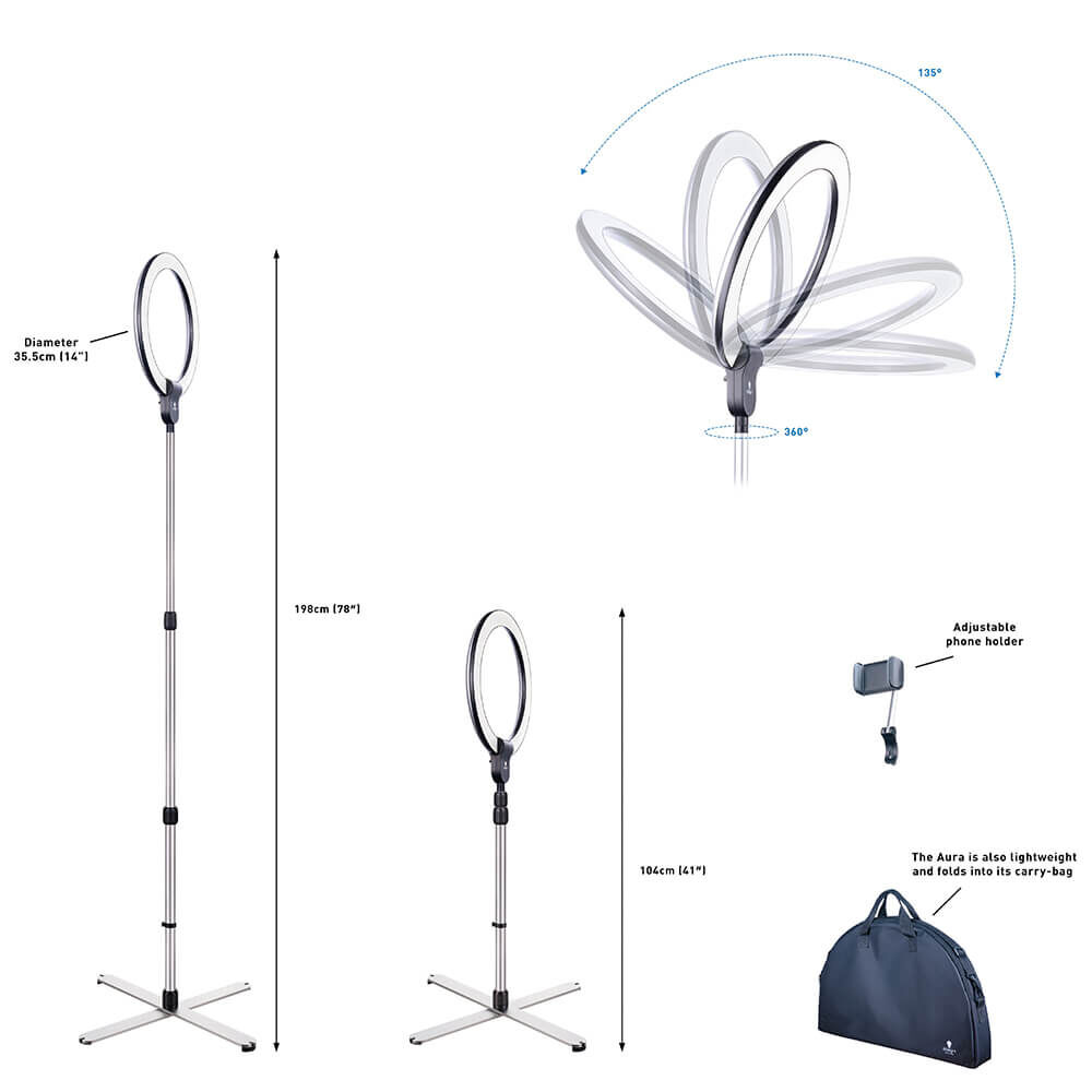 Daylight aura sales ring lamp