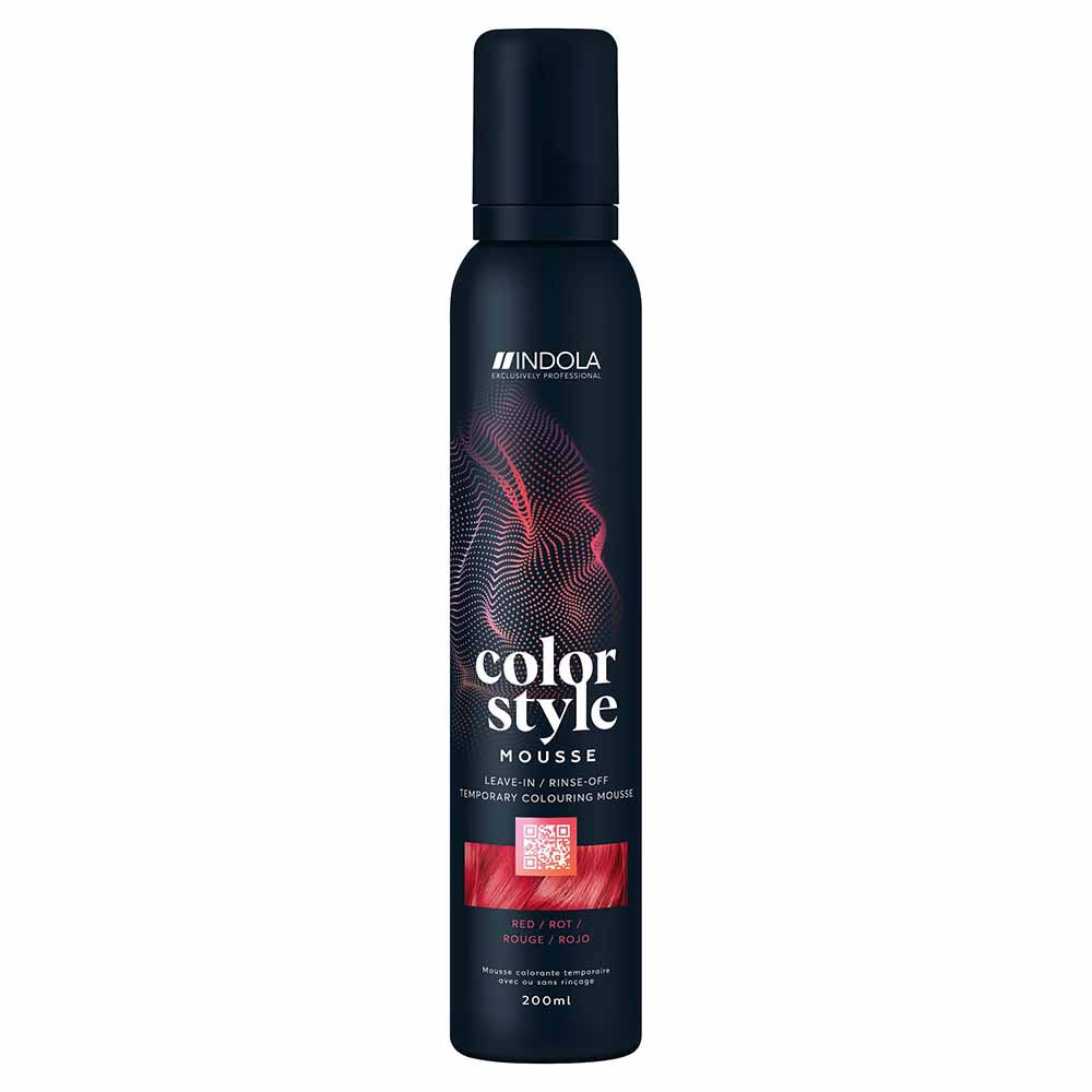 Indola Color Style Mousse Temporary Hair Colour - Red 200ml