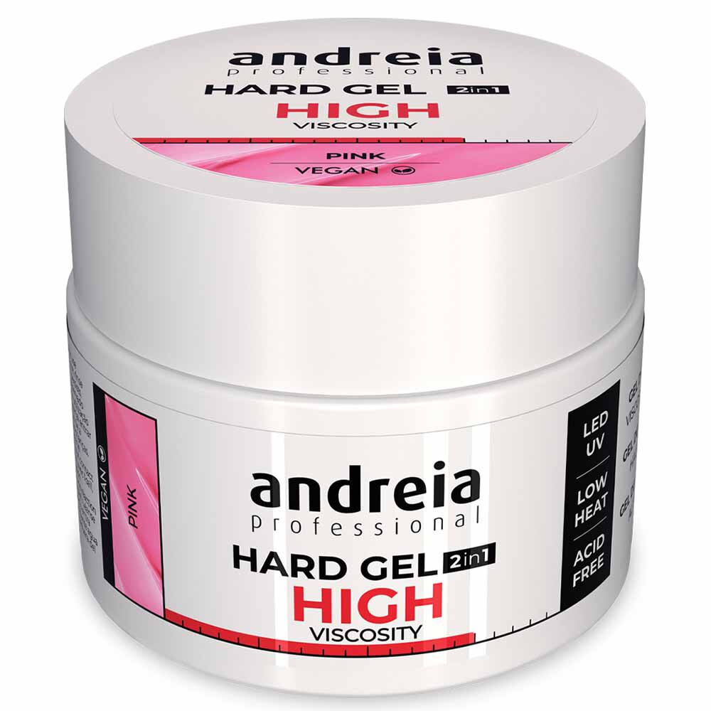 Andreia Professional Hard Gel 2 In 1 - High Viscosity Pink 44gr