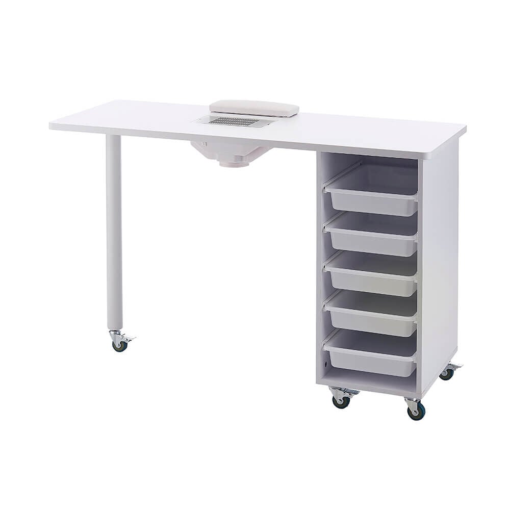 S-PRO Nail Station with Extractor Fan, White