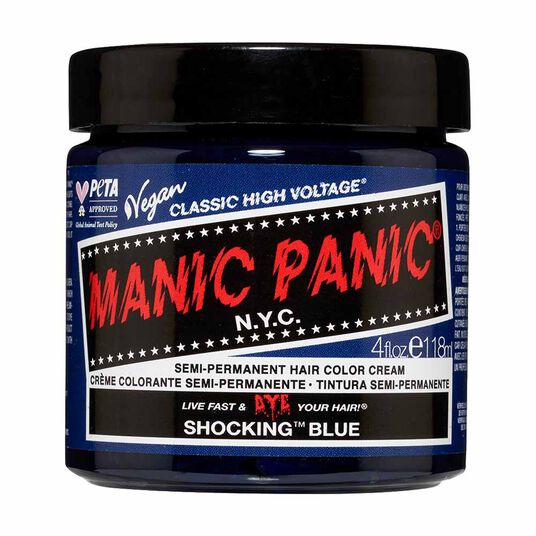 Manic Panic High Voltage Semi Permenant Hair Colour Cream - Shocking Blue 118ml