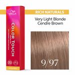 Wella Professionals Color Touch Demi-Permanent Hair Colour - 9/97 Very Light Blonde Cendre Brown 60ml