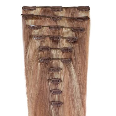 Wildest Dreams Clip In Full Head Human Hair Extension 22" - 10/22 Brown Blonde