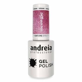 Andreia Professional Meowgic Cat Eye Effect Gel Polish MC3 - Pink Magnetic Glitter with Pink Sparkles 10.5ml