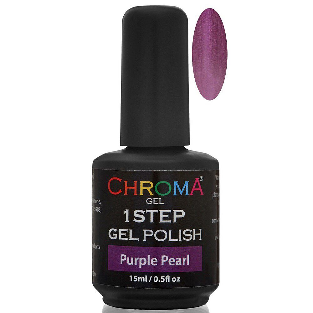 Chroma Gel One Step Gel Polish - Purple Pearl 15ml