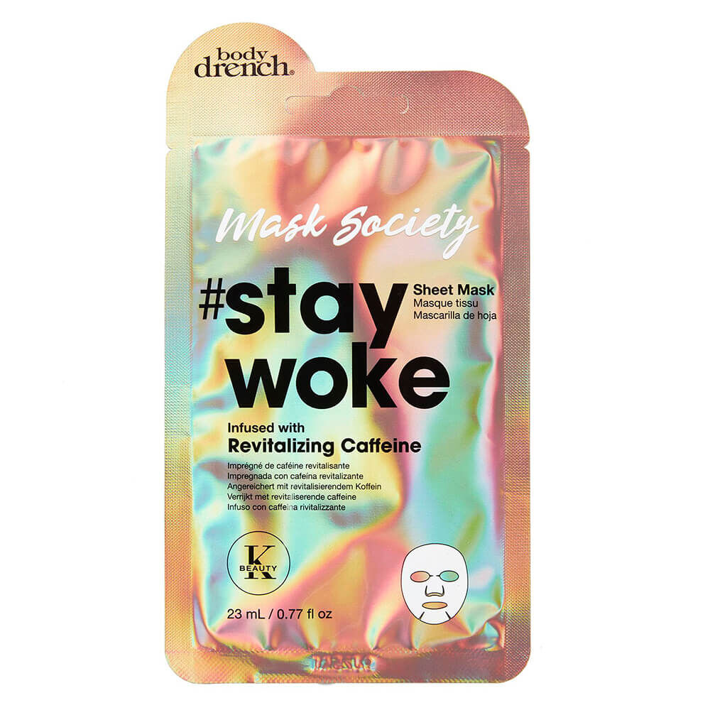 Body Drench Mask Society #StayWoke Face Sheet Mask with Revitalizing Caffeine