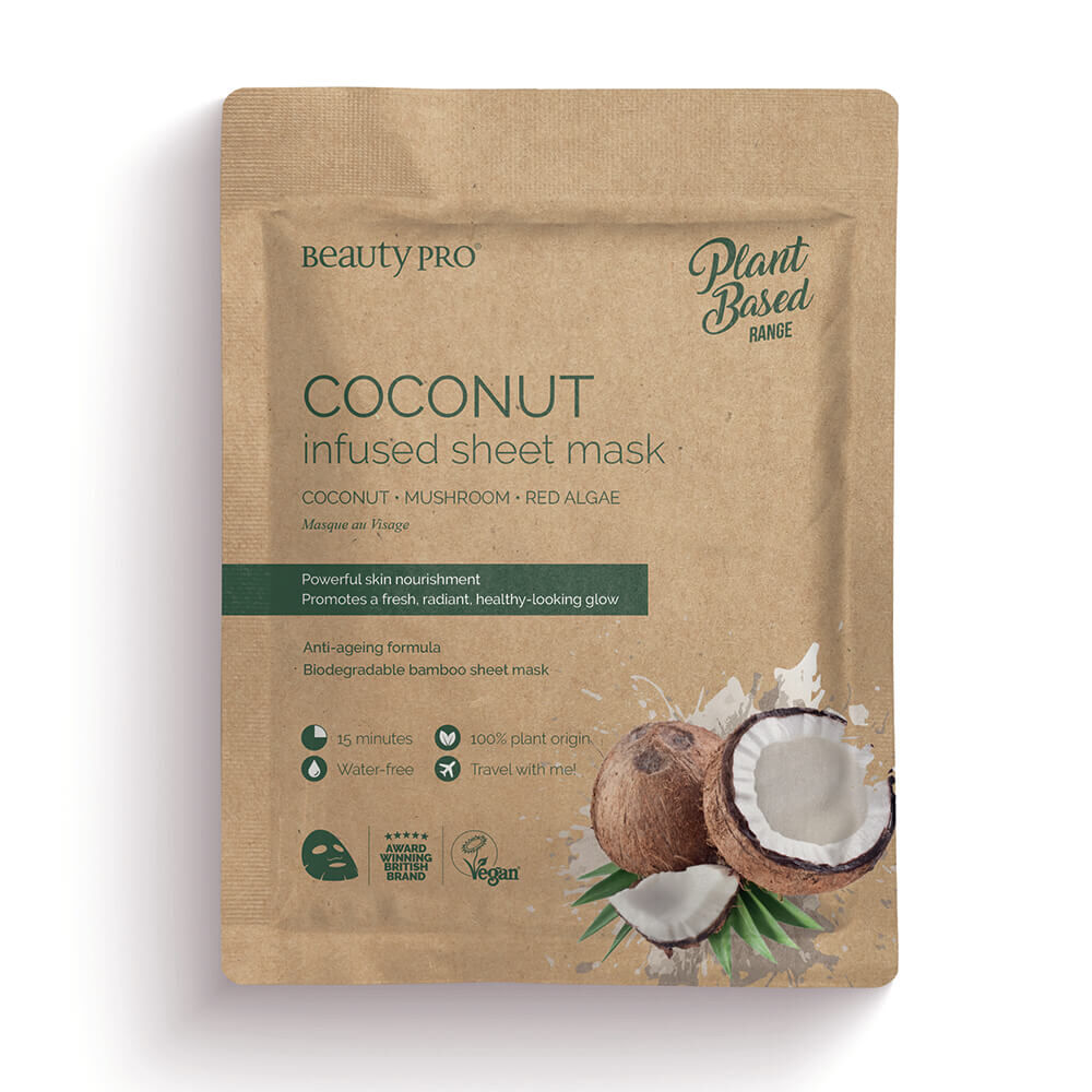 Beauty Pro Natura Coconut Oil Infused Sheet Mask 22ml Face Masks Treatments Salon Services