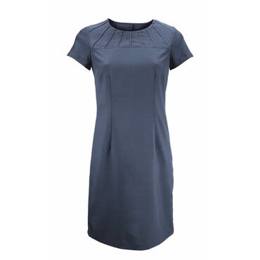 Alexandra Women's Satin Trim Dress - Charcoal