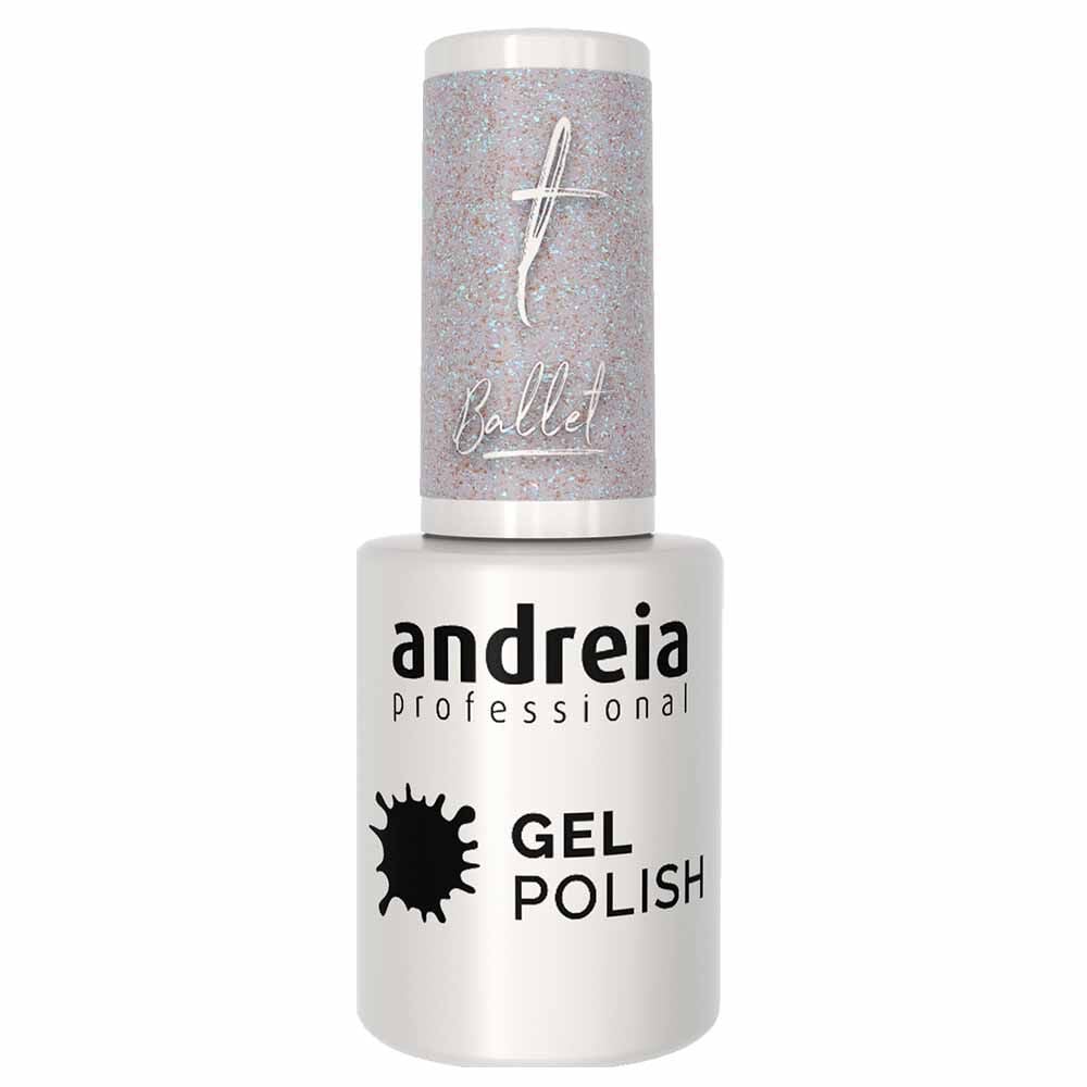 Andreia Professional Gel Polish Ba6 -Ballet Collection Transparent and Blue Glitter, 10.5ml