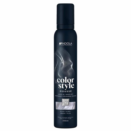 Indola Color Style Mousse Temporary Hair Colour - Silver 200ml