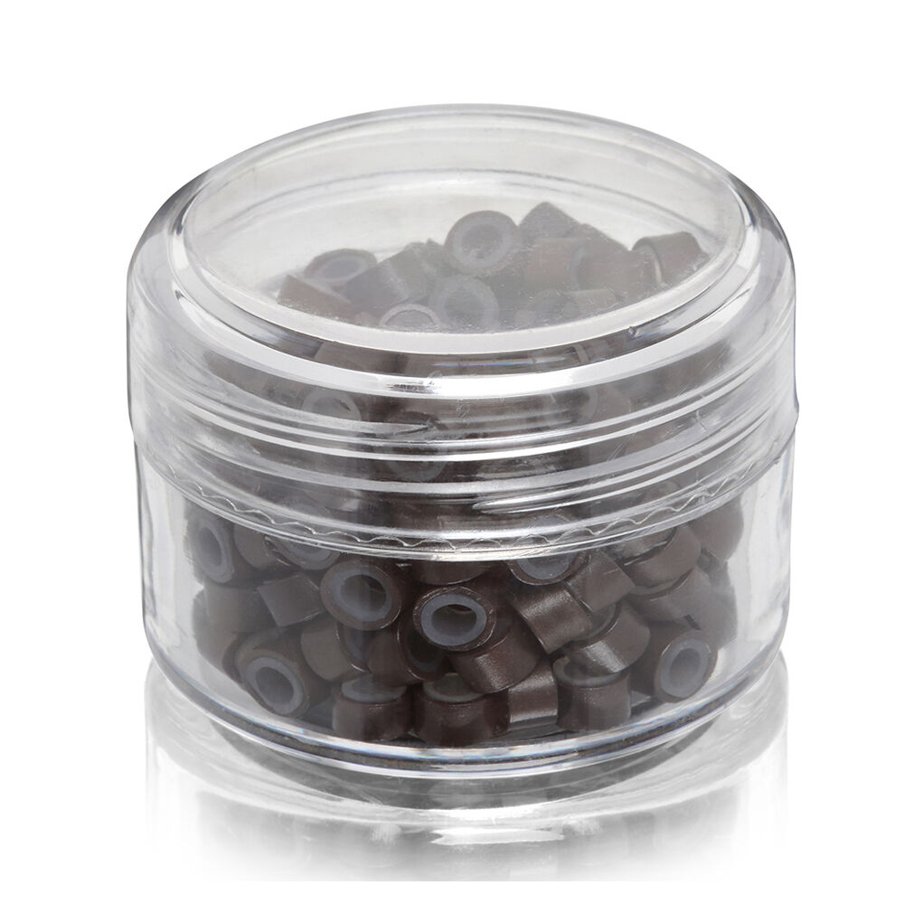 American Pride Micro Ring Beads Silicone Dark Brown 200 Pcs Hair