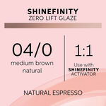 Wella Professionals Shinefinity Zero Lift Glaze - 04/0 Natural Medium Brunette 60ml