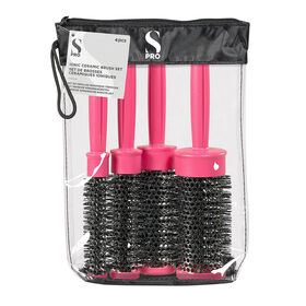 S-PRO Heat Retainer Brush Set, Pink